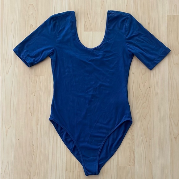 Blue Scoop Neck Bodysuit - Picture 1 of 2